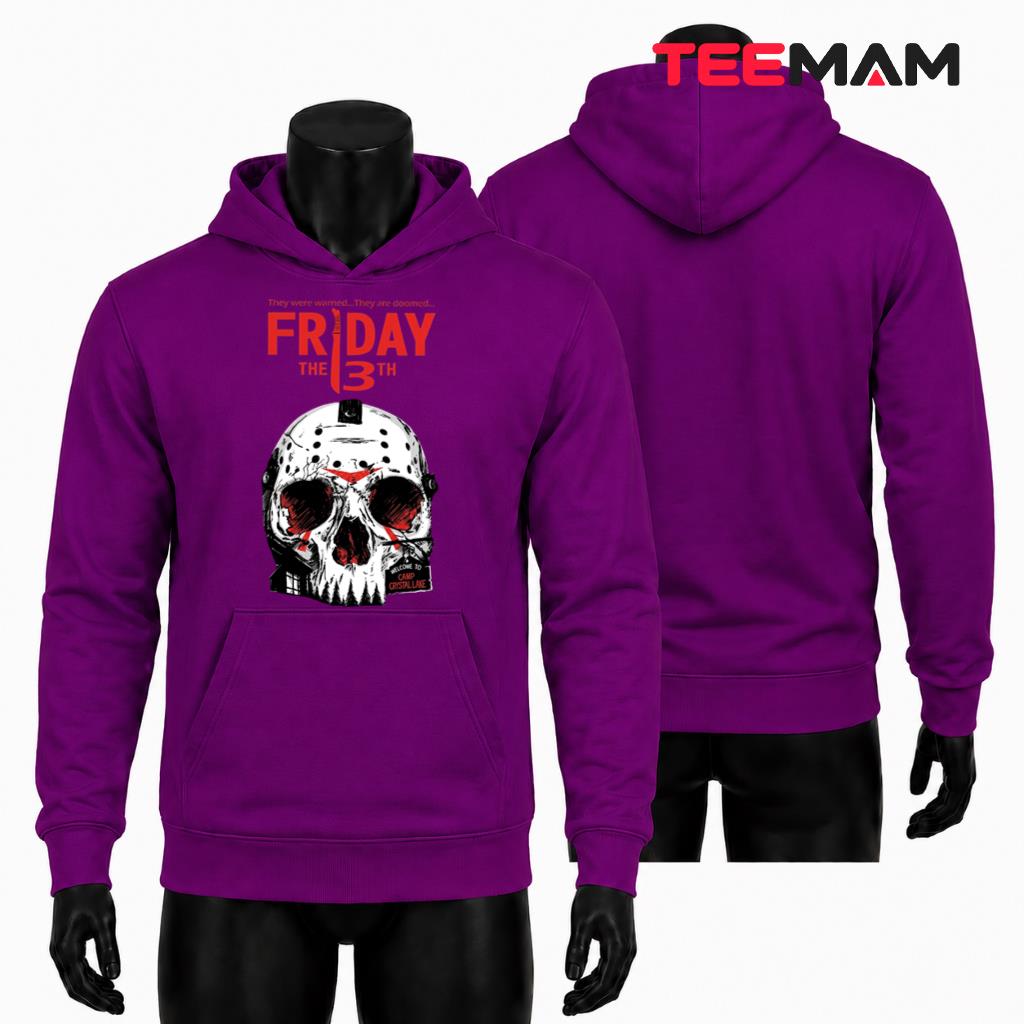 Vintage Friday The 13th Horror Movie Hoodie Jason Skull Camp Crystal Lake Vintage Friday The 13th Horror Movie Hoodie Jason Skull Camp Crystal Lake