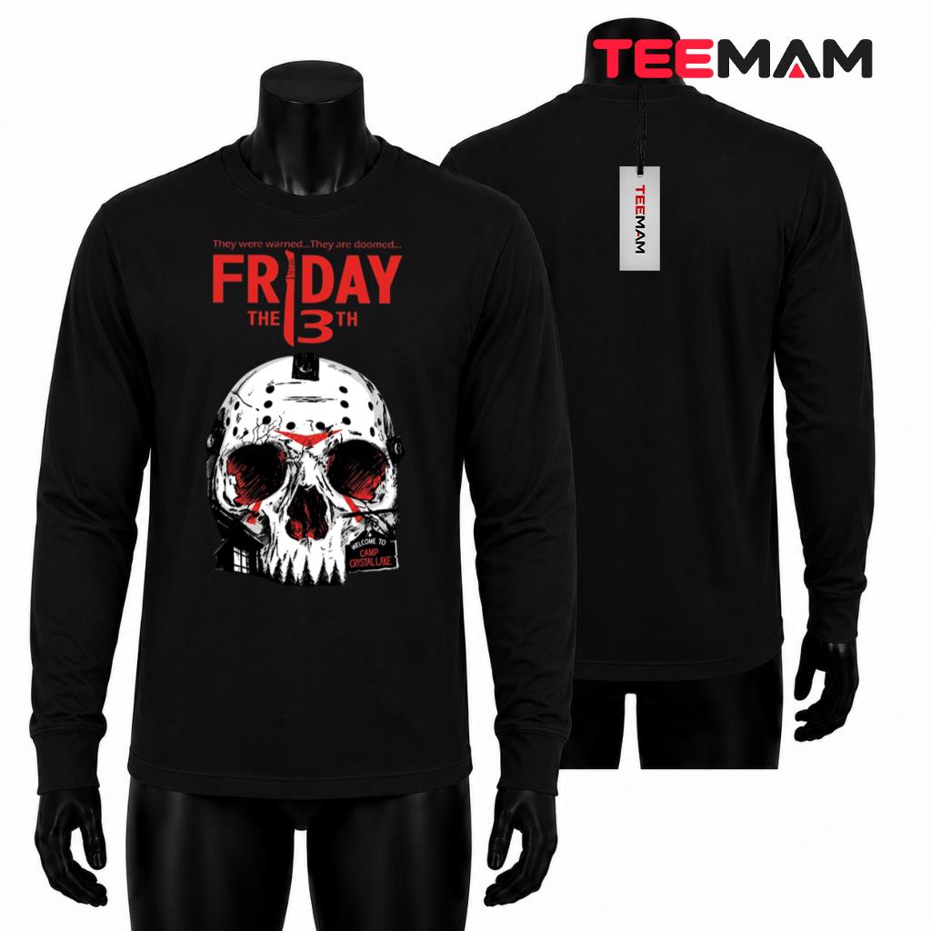 Vintage Friday The 13th Horror Movie Long Sleeve Jason Skull Camp Crystal Lake Vintage Friday The 13th Horror Movie Long Sleeve Jason Skull Camp Crystal Lake