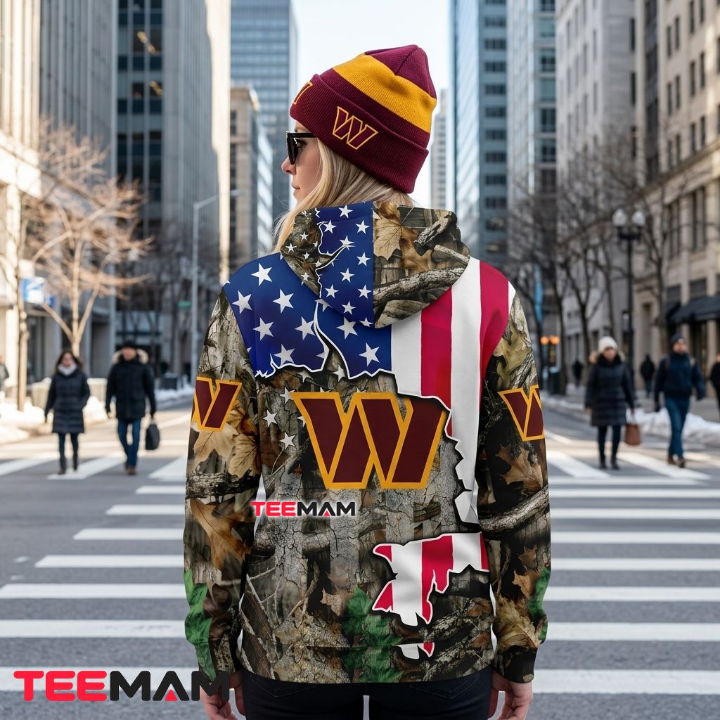 Washington Commanders 3D Hoodie Realtree Camo Flag Torn Version 3 Washington Commanders 3D Hoodie Realtree Camo Flag Torn Version 3