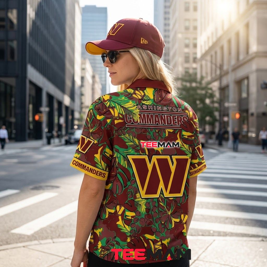 Washington Commanders Hawaiian Shirt Bold Jungle Version 3 Washington Commanders Hawaiian Shirt Bold Jungle Version 3
