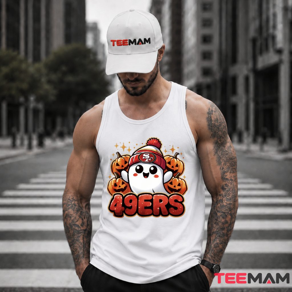 49ers Halloween Cute Ghost Pumpkin Tank Top 49ers Halloween Cute Ghost Pumpkin Tank Top