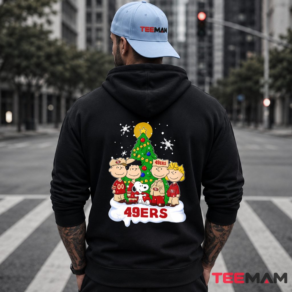 49ers Peanuts Snoopy Christmas Tree Hoodie 49ers Peanuts Snoopy Christmas Tree Hoodie
