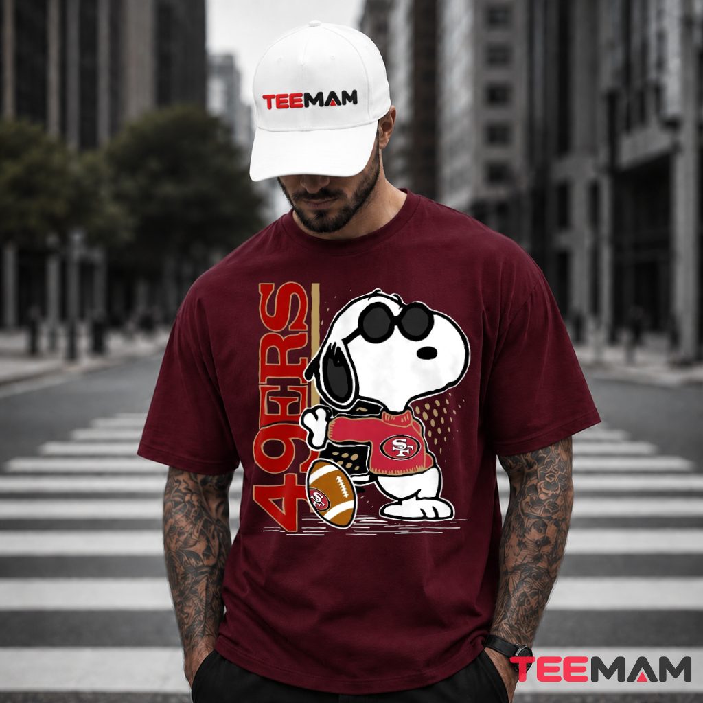 49ers Snoopy Cool Sunglasses Football T-Shirt