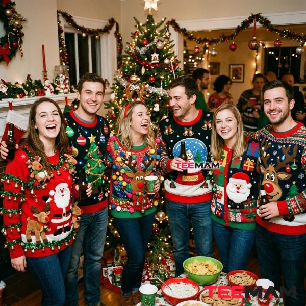 Funny Over The Top Ugly Christmas Sweaters For Friends