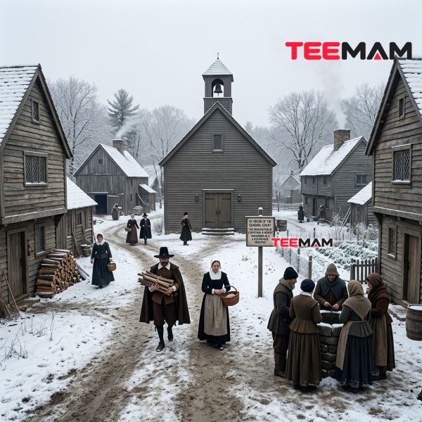 The Origin of Christmas: History, Traditions & Modern Celebrations 21 Puritan New England Christmas Ban Historical Scene