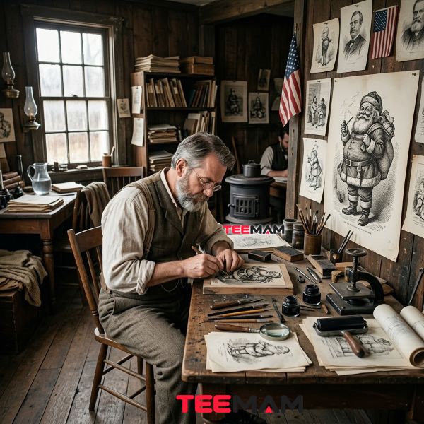 The Naughty or Nice List: Where Santa's Famous List Comes From 11 Thomas Nast Santa Claus Illustration History