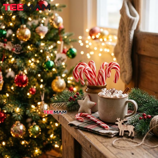 Classic Christmas Symbols and What They Mean 22 Traditional Candy Canes In A Nostalgic Christmas Setting