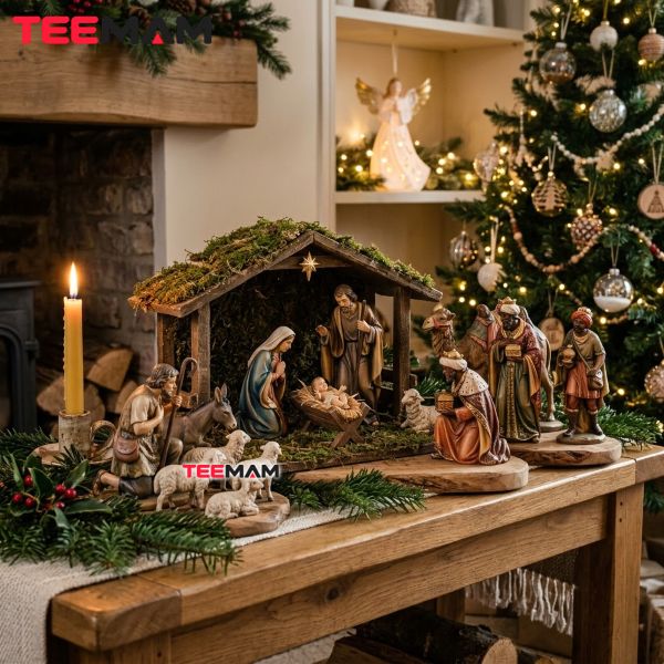 Classic Christmas Symbols and What They Mean 21 Traditional Christmas Nativity Scene With Angel Ornament