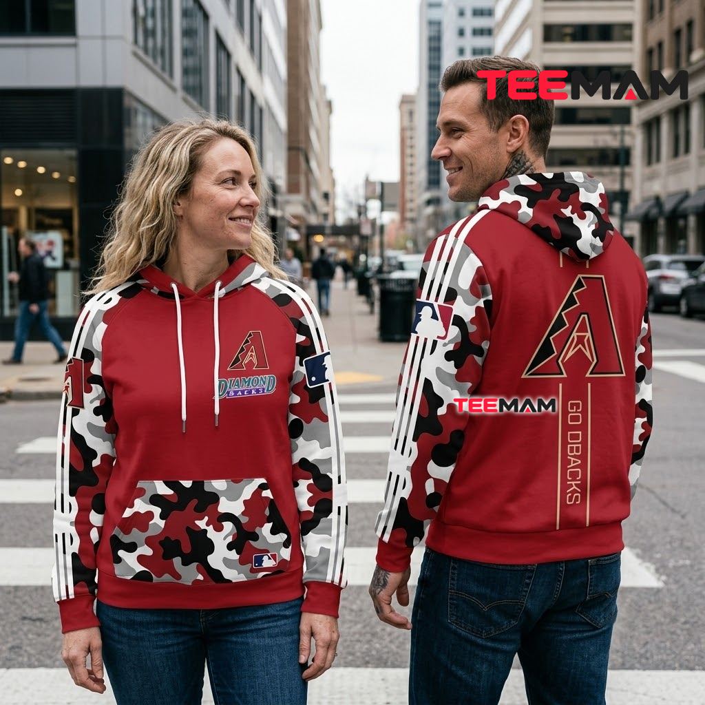 Arizona Diamondbacks 3D Hoodie Red Camo Sleeve Go Dbacks Back Arizona Diamondbacks 3D Hoodie Red Camo Sleeve Go Dbacks Back