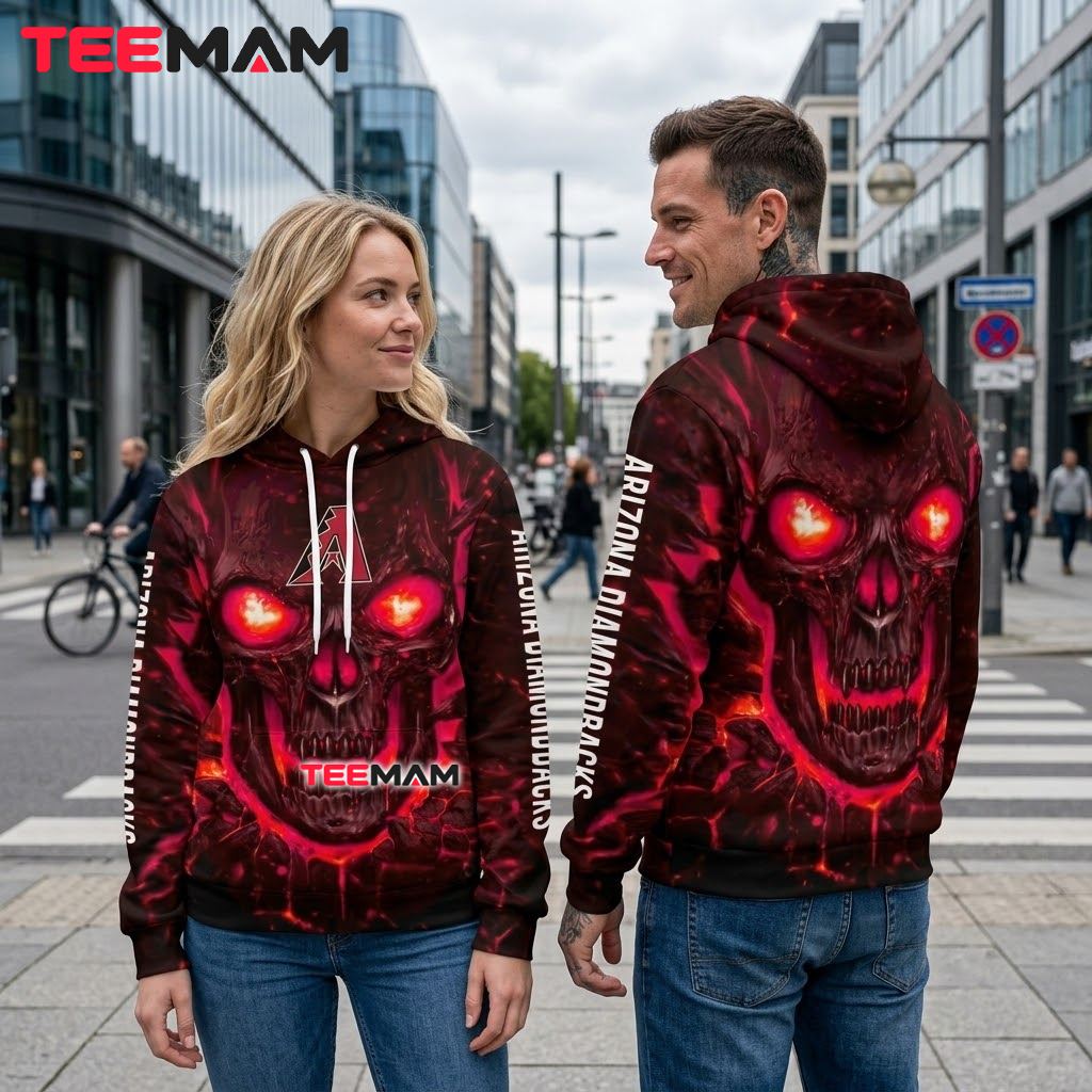 Arizona Diamondbacks All Over Print 3D Hoodie Glowing Eye Skull Back Arizona Diamondbacks All Over Print 3D Hoodie Glowing Eye Skull Back