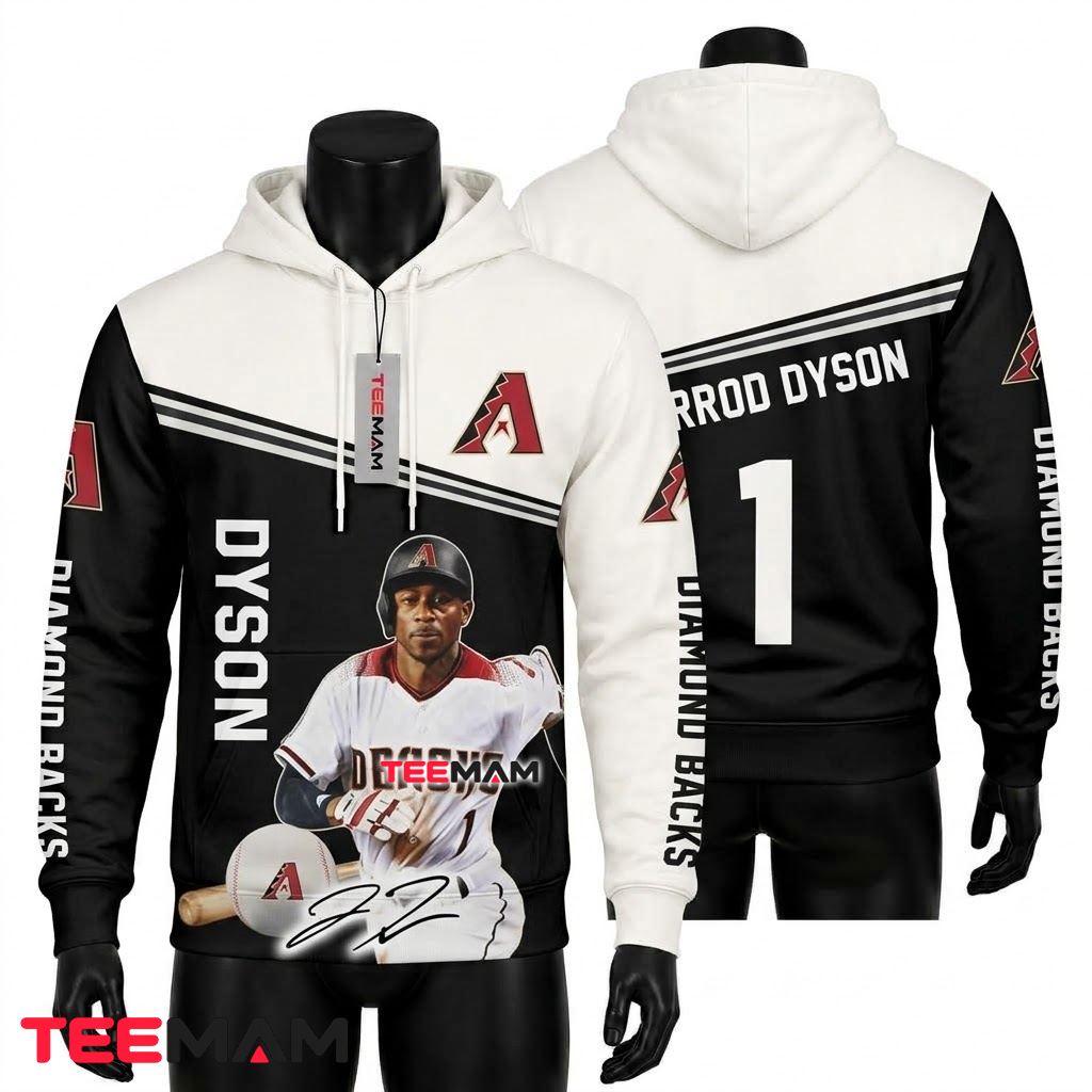 Arizona Diamondbacks All Over Print 3D Hoodie Jarrod Dyson Player Portrait Front