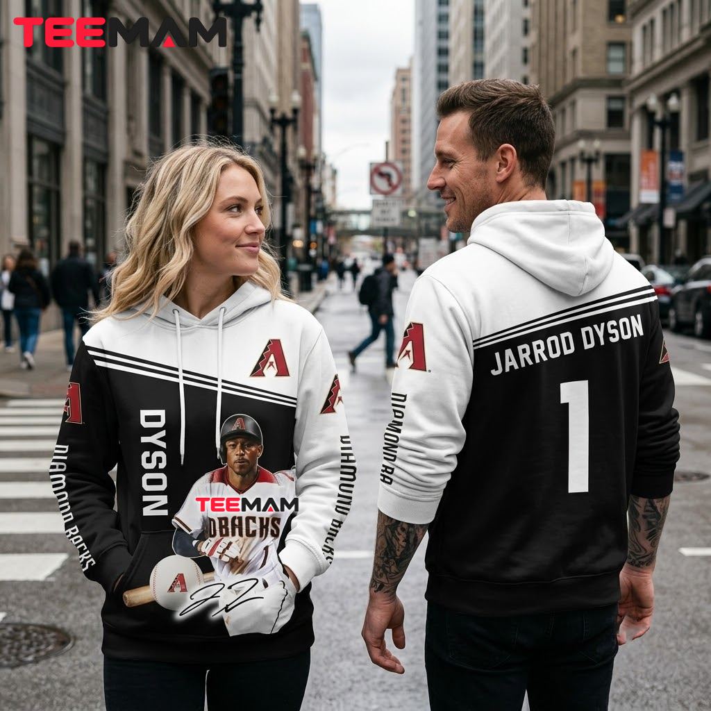 Arizona Diamondbacks All Over Print 3D Hoodie Jarrod Dyson Player Portrait Back Arizona Diamondbacks All Over Print 3D Hoodie Jarrod Dyson Player Portrait Back