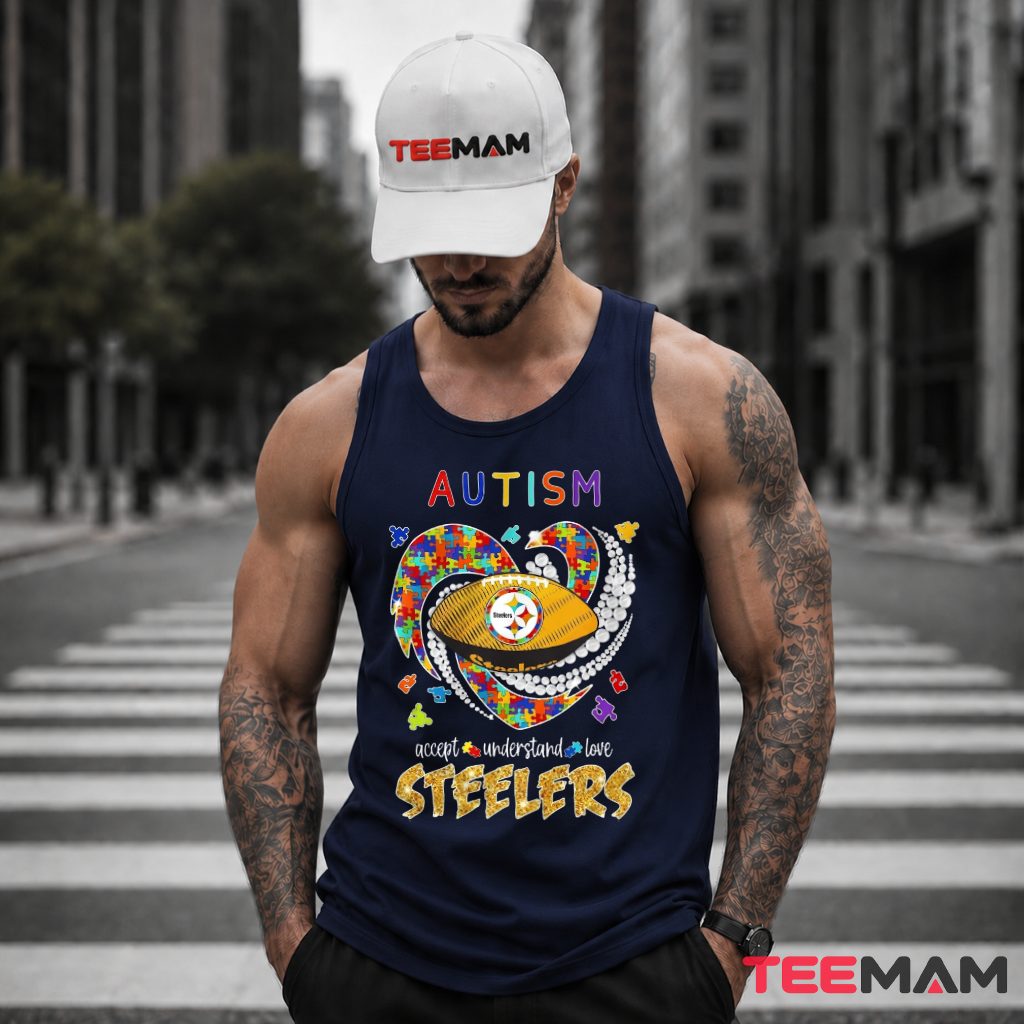 Autism Awareness Steelers Puzzle Football Tank Top Autism Awareness Steelers Puzzle Football Tank Top