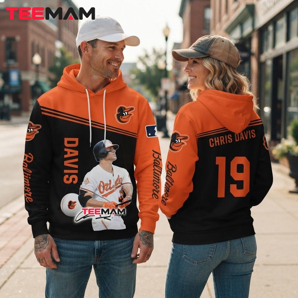 Baltimore Orioles 3D Hoodie Chris Davis 19 Player Portrait Signature Back Baltimore Orioles 3D Hoodie Chris Davis 19 Player Portrait Signature Back
