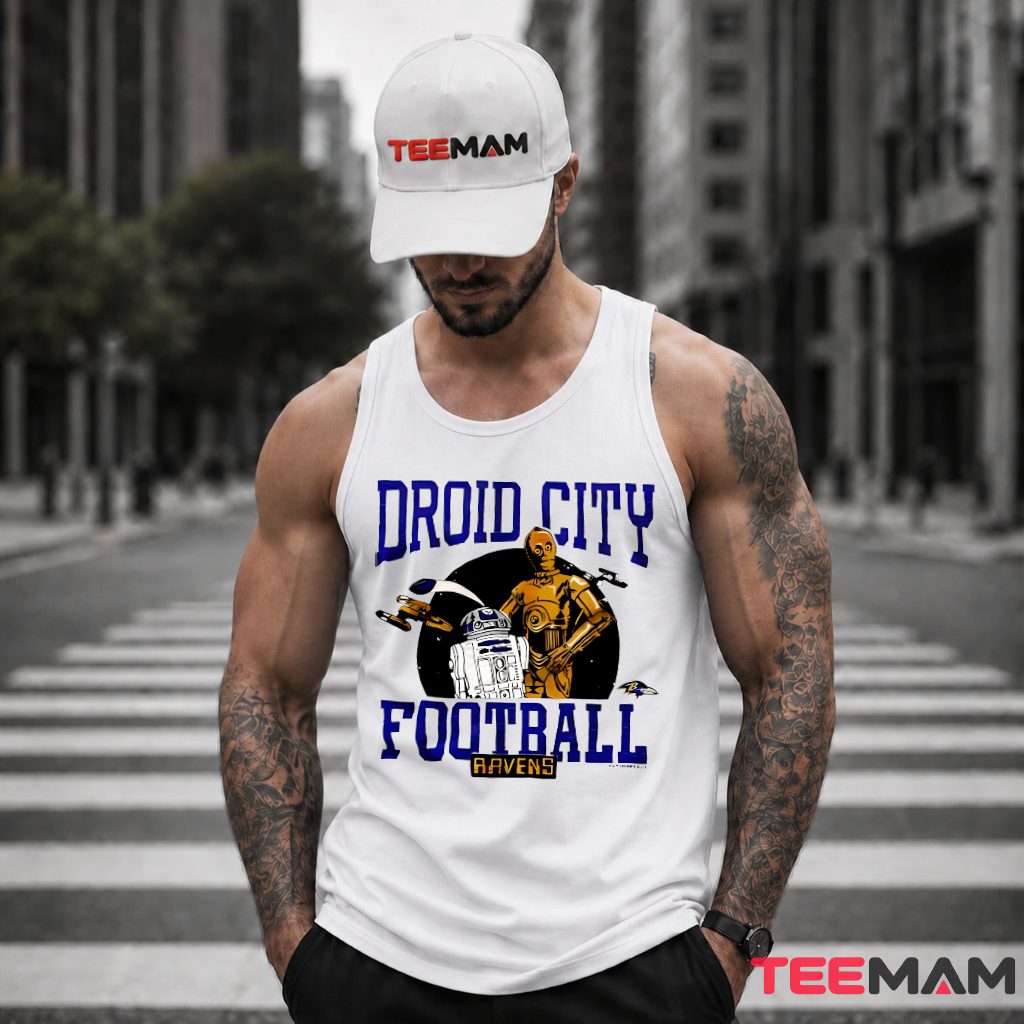 Baltimore Ravens Droid City Football Tank Top Baltimore Ravens Droid City Football Tank Top