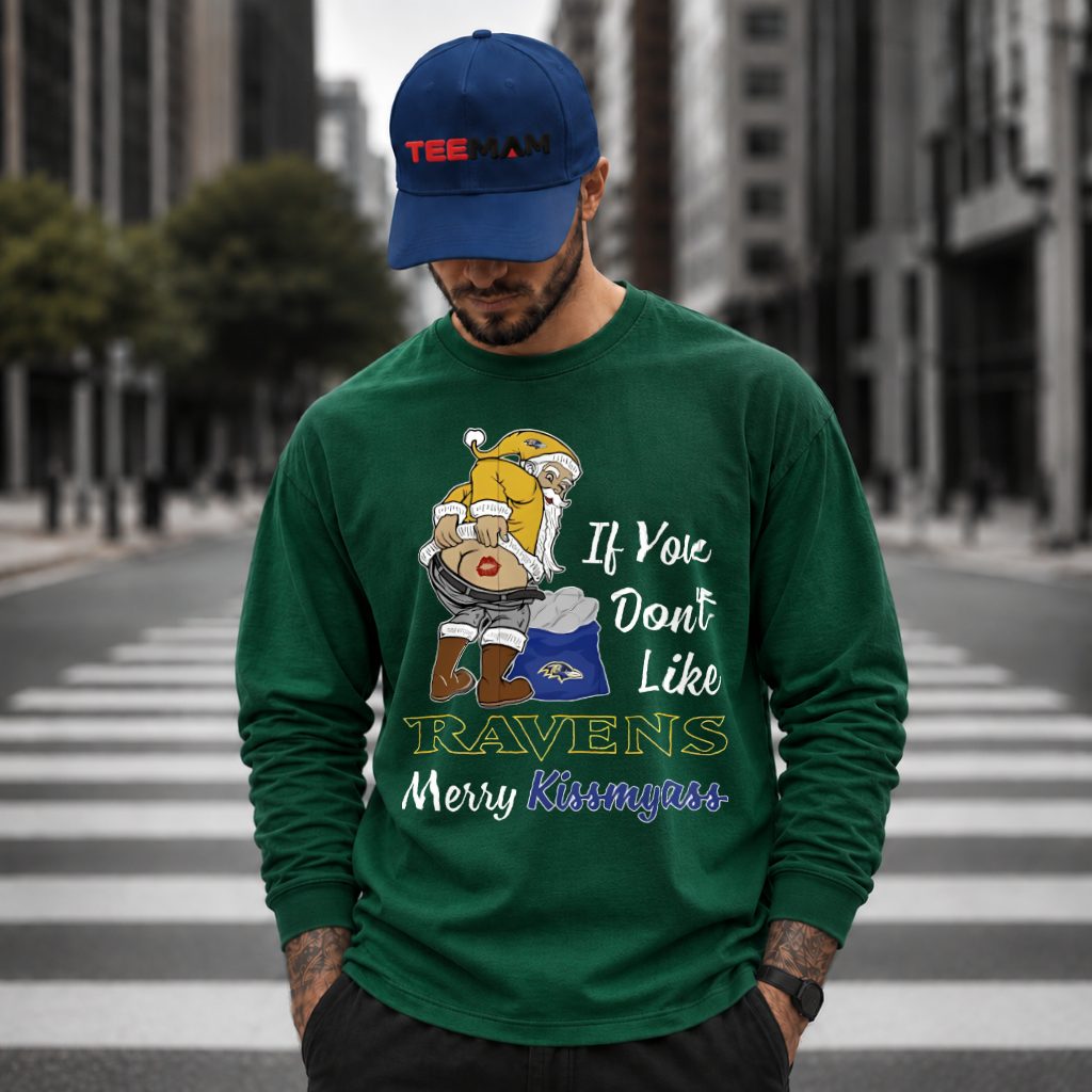 Baltimore Ravens Funny Santa Christmas Long Sleeve Baltimore Ravens Funny Santa Christmas Long Sleeve