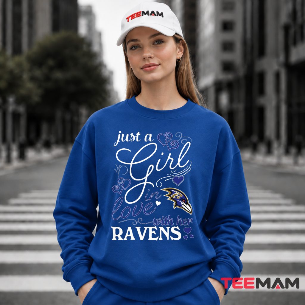Baltimore Ravens Girl In Love Long Sleeve Baltimore Ravens Girl In Love Long Sleeve
