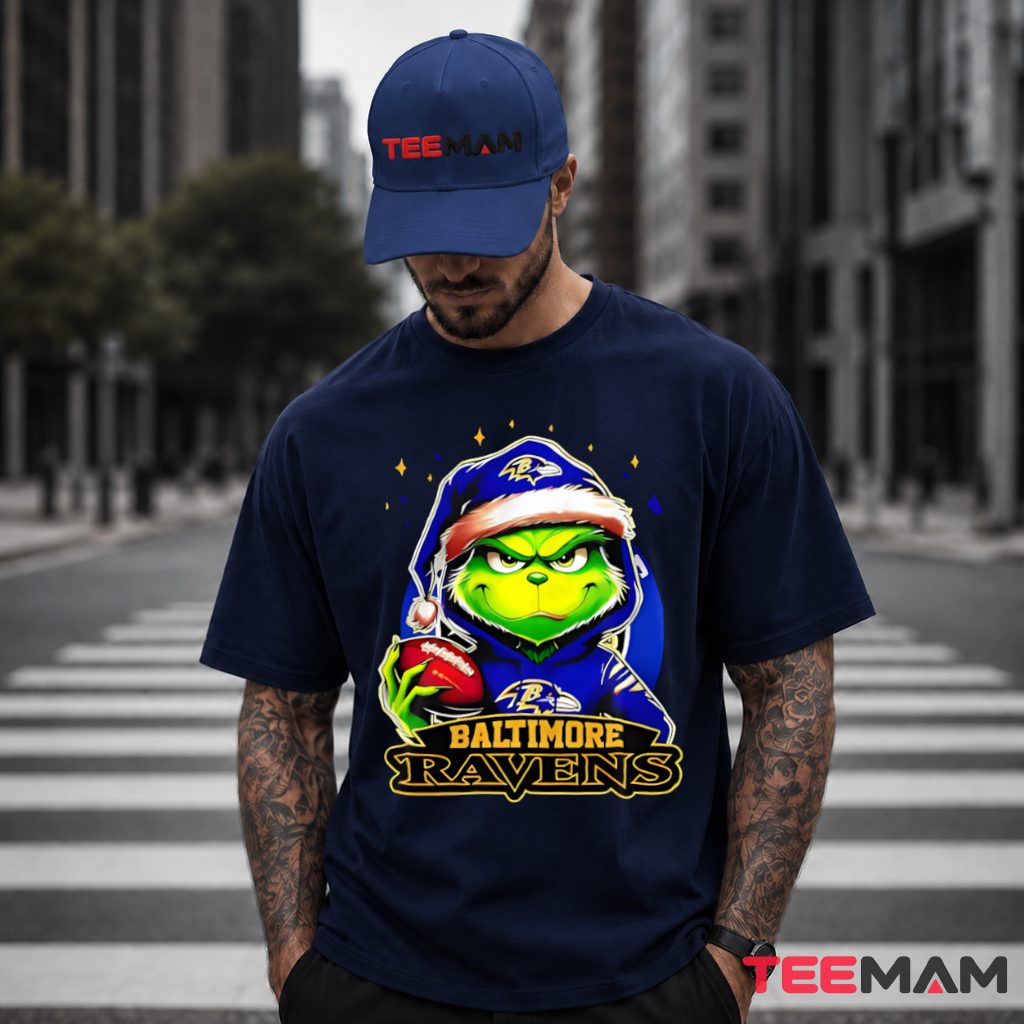 Baltimore Ravens Grinch Football Christmas T-Shirt