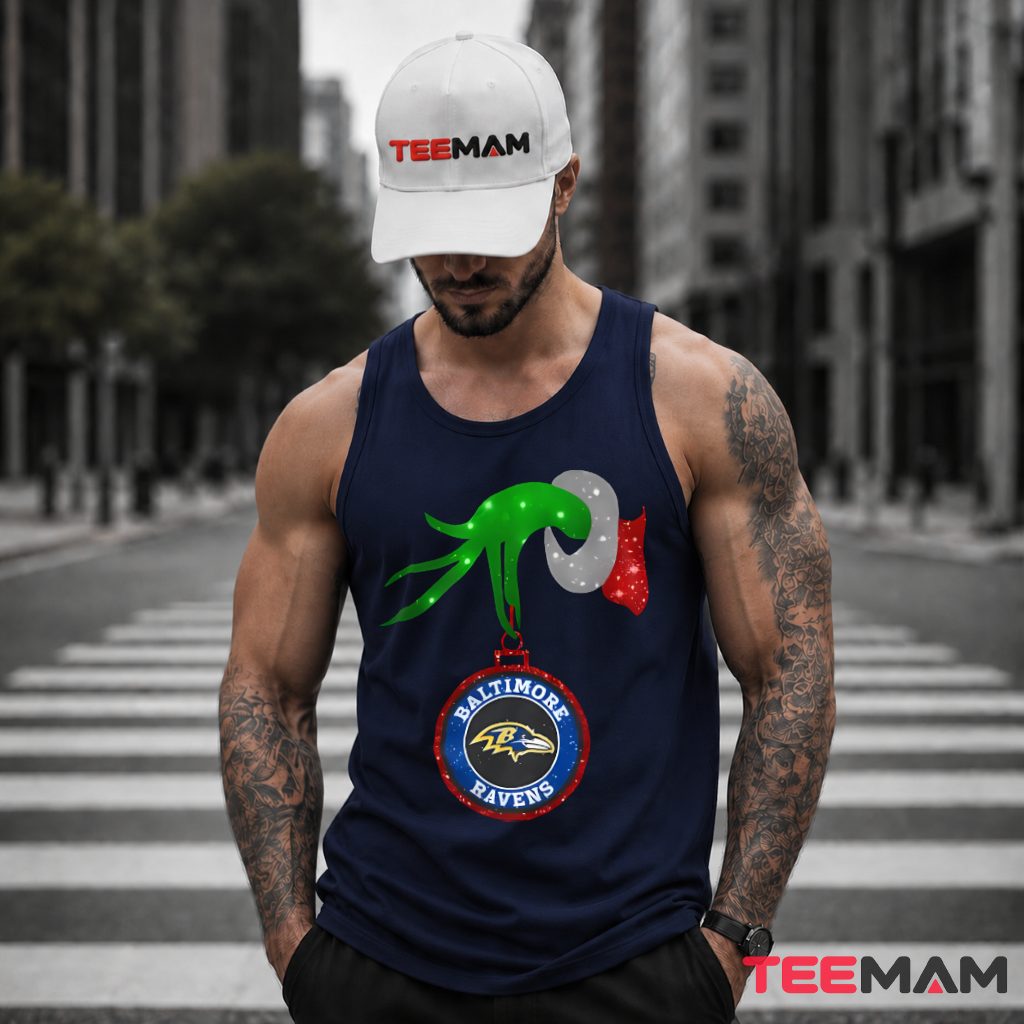 Baltimore Ravens Grinch Ornament Christmas Tank Top Baltimore Ravens Grinch Ornament Christmas Tank Top