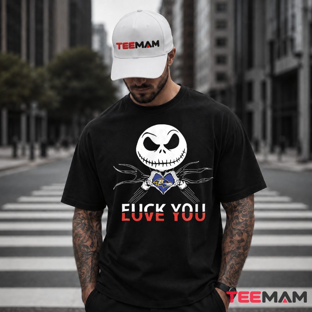 Baltimore Ravens Jack Skellington Heart T-Shirt
