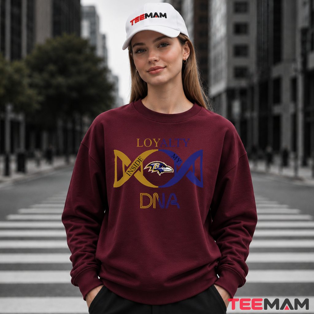 Baltimore Ravens Loyalty Inside My DNA Long Sleeve Baltimore Ravens Loyalty Inside My DNA Long Sleeve