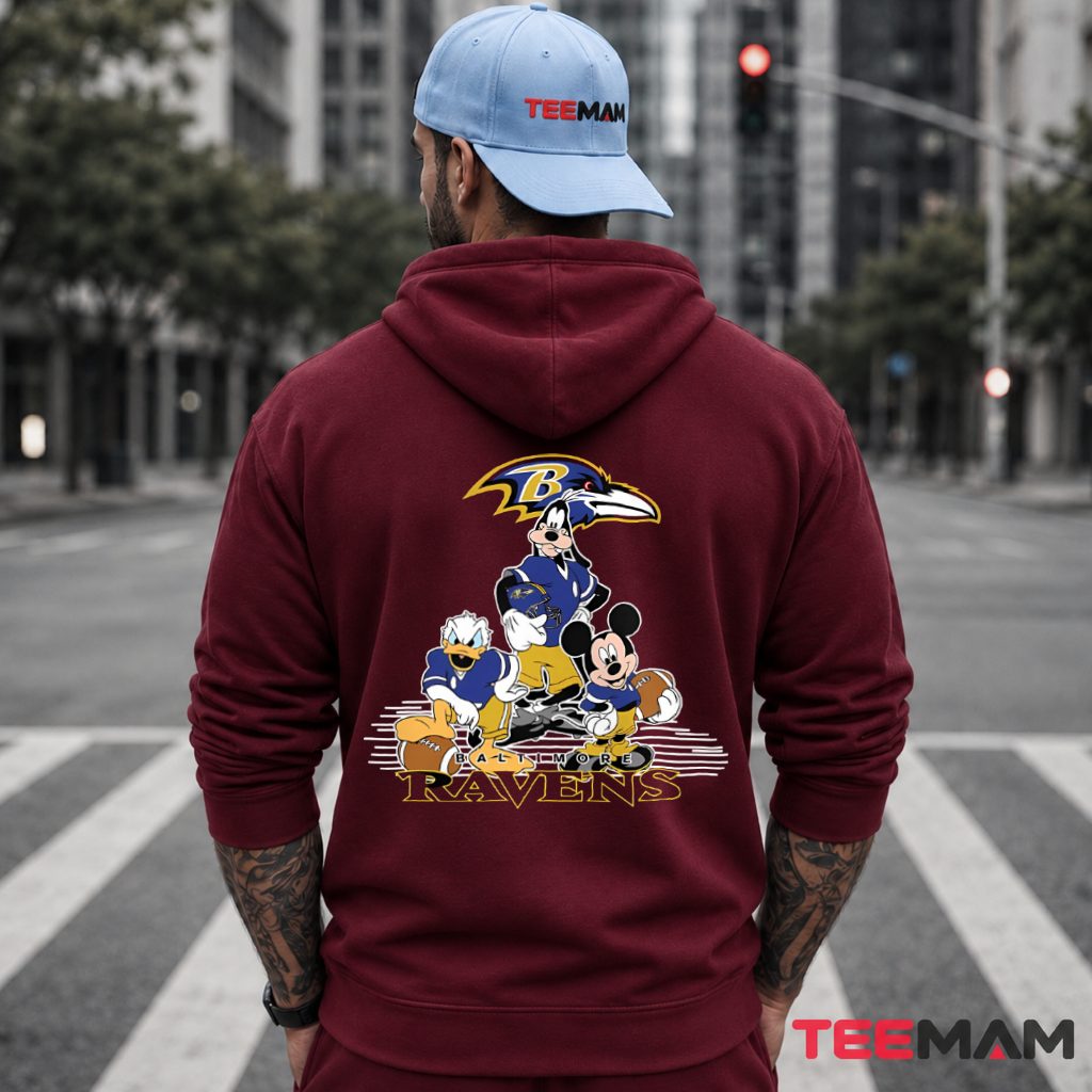 Baltimore Ravens Mickey Donald Goofy Hoodie Baltimore Ravens Mickey Donald Goofy Hoodie