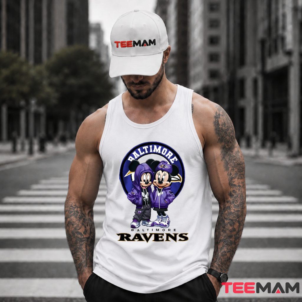 Baltimore Ravens Mickey Minnie Mouse Tank Top Baltimore Ravens Mickey Minnie Mouse Tank Top