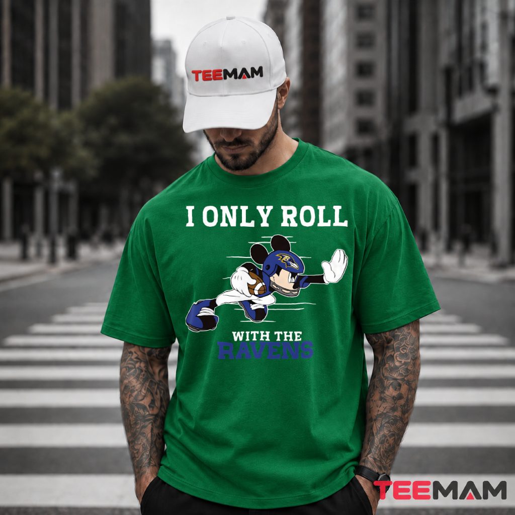 Baltimore Ravens Mickey Mouse Football T-Shirt