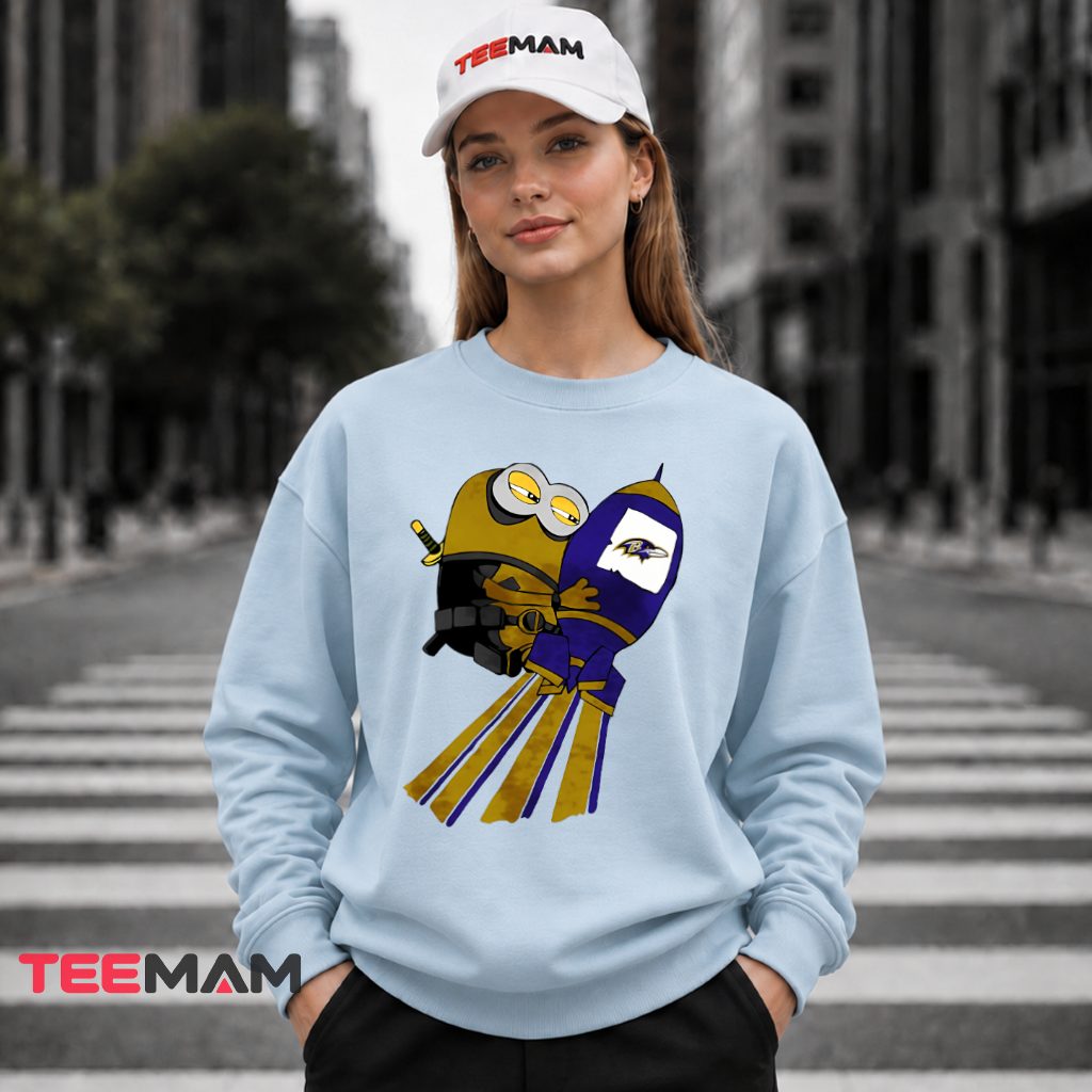Baltimore Ravens Minion Football Rocket Long Sleeve Baltimore Ravens Minion Football Rocket Long Sleeve