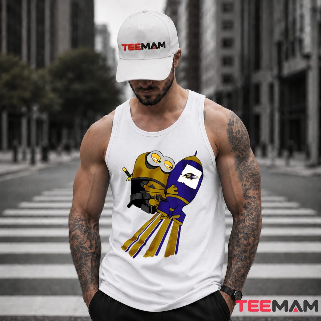Baltimore Ravens Minion Football Rocket Tank Top Baltimore Ravens Minion Football Rocket Tank Top