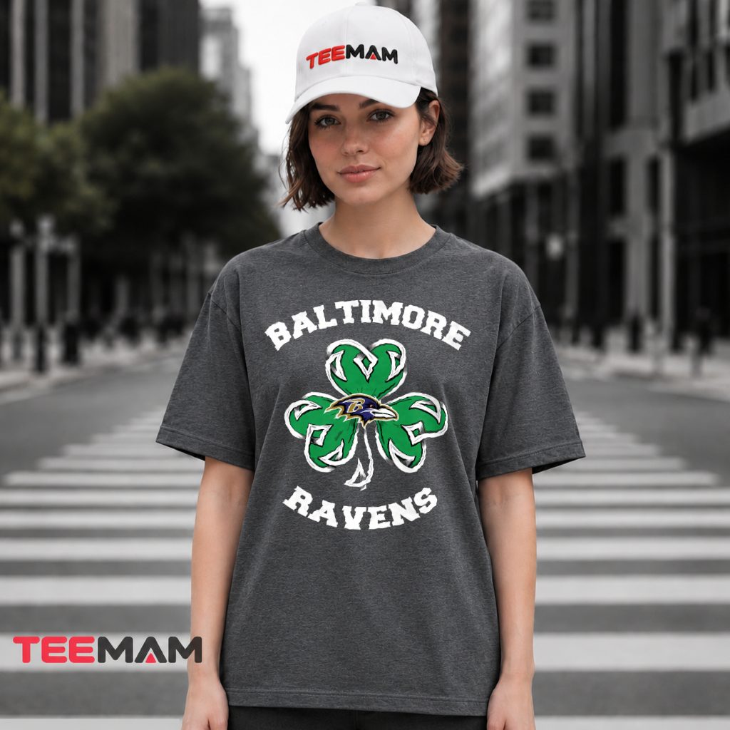 Baltimore Ravens Shamrock Irish Football T-Shirt