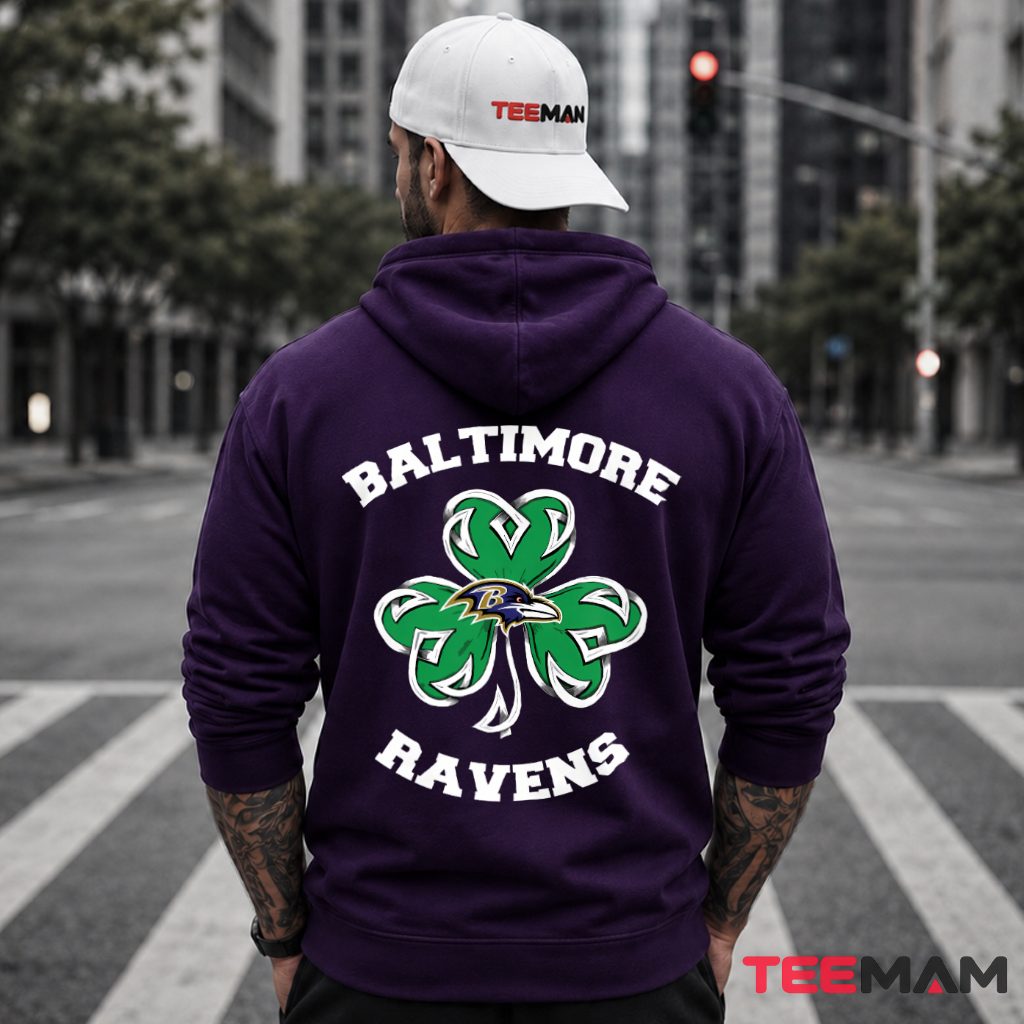 Baltimore Ravens Shamrock Irish Football Hoodie Baltimore Ravens Shamrock Irish Football Hoodie