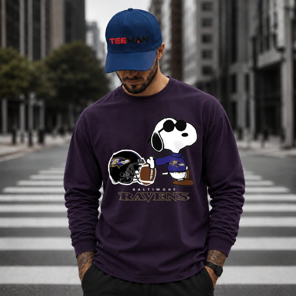 Baltimore Ravens Snoopy Cool Sunglasses Long Sleeve Baltimore Ravens Snoopy Cool Sunglasses Long Sleeve