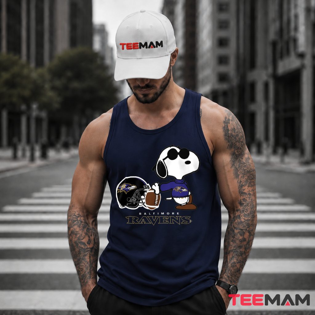 Baltimore Ravens Snoopy Cool Sunglasses Tank Top Baltimore Ravens Snoopy Cool Sunglasses Tank Top