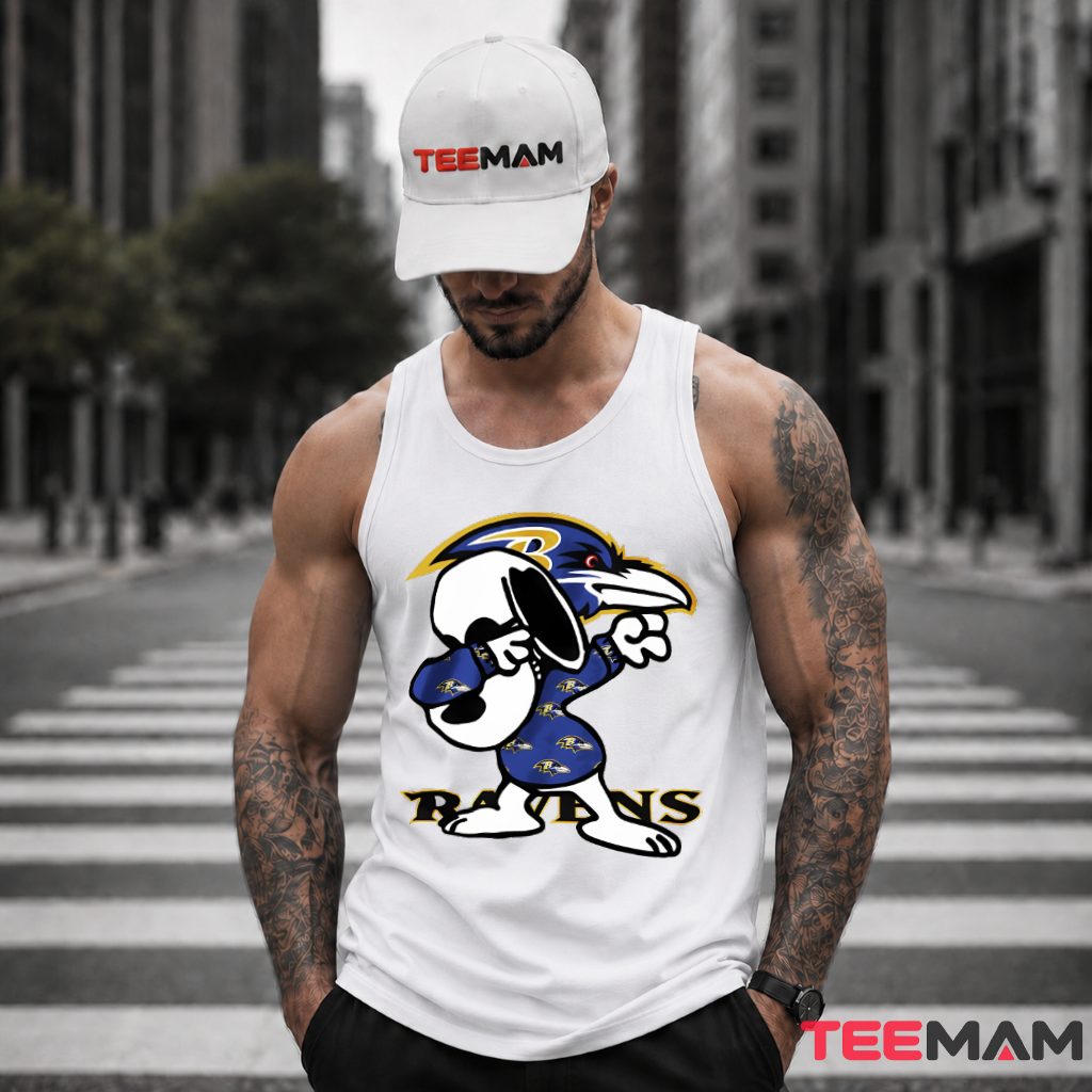 Baltimore Ravens Snoopy Dabbing Tank Top Baltimore Ravens Snoopy Dabbing Tank Top