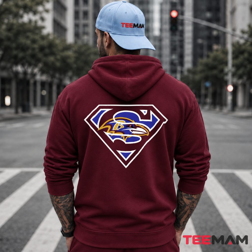 Baltimore Ravens Superman Logo Football Hoodie Baltimore Ravens Superman Logo Football Hoodie