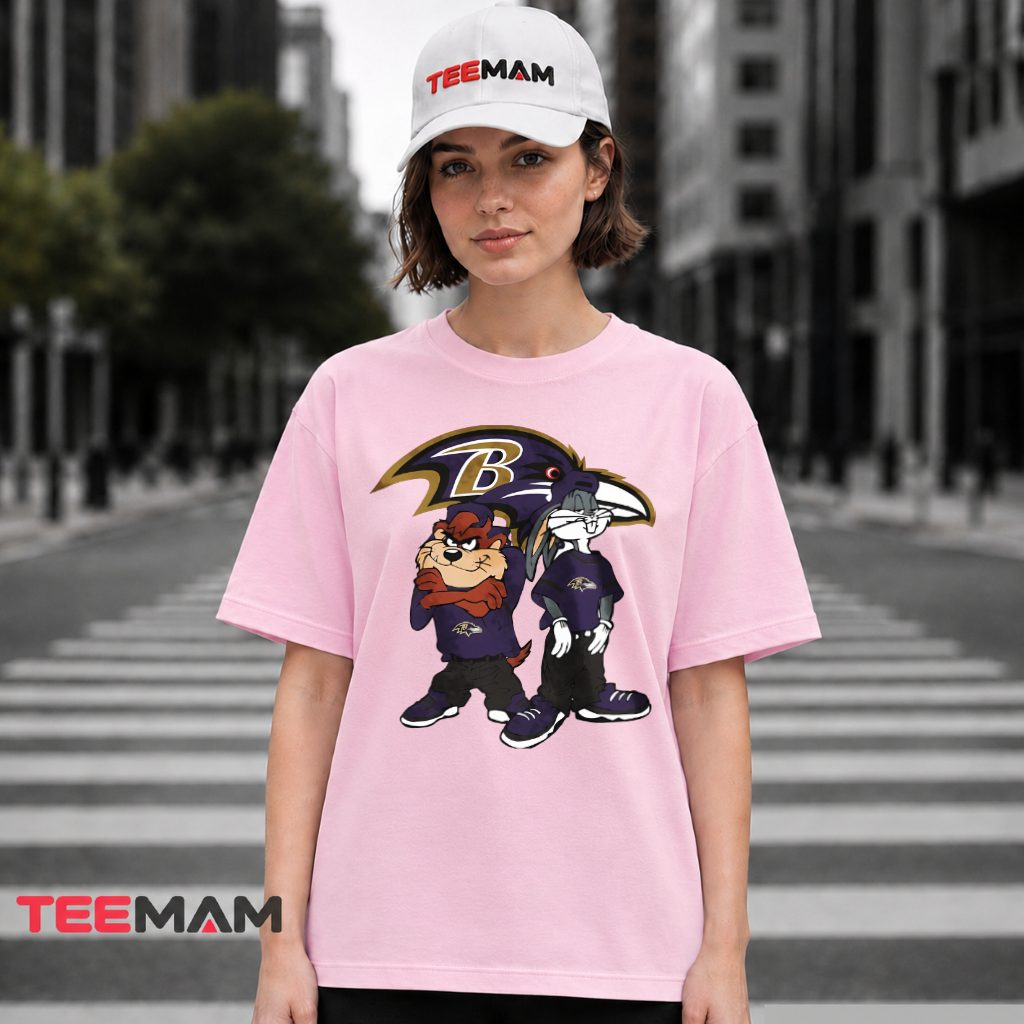 Baltimore Ravens Taz Bugs Bunny T-Shirt