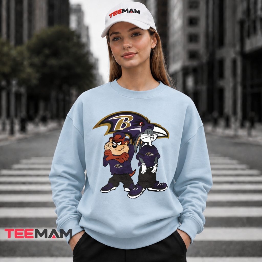 Baltimore Ravens Taz Bugs Bunny Long Sleeve Baltimore Ravens Taz Bugs Bunny Long Sleeve