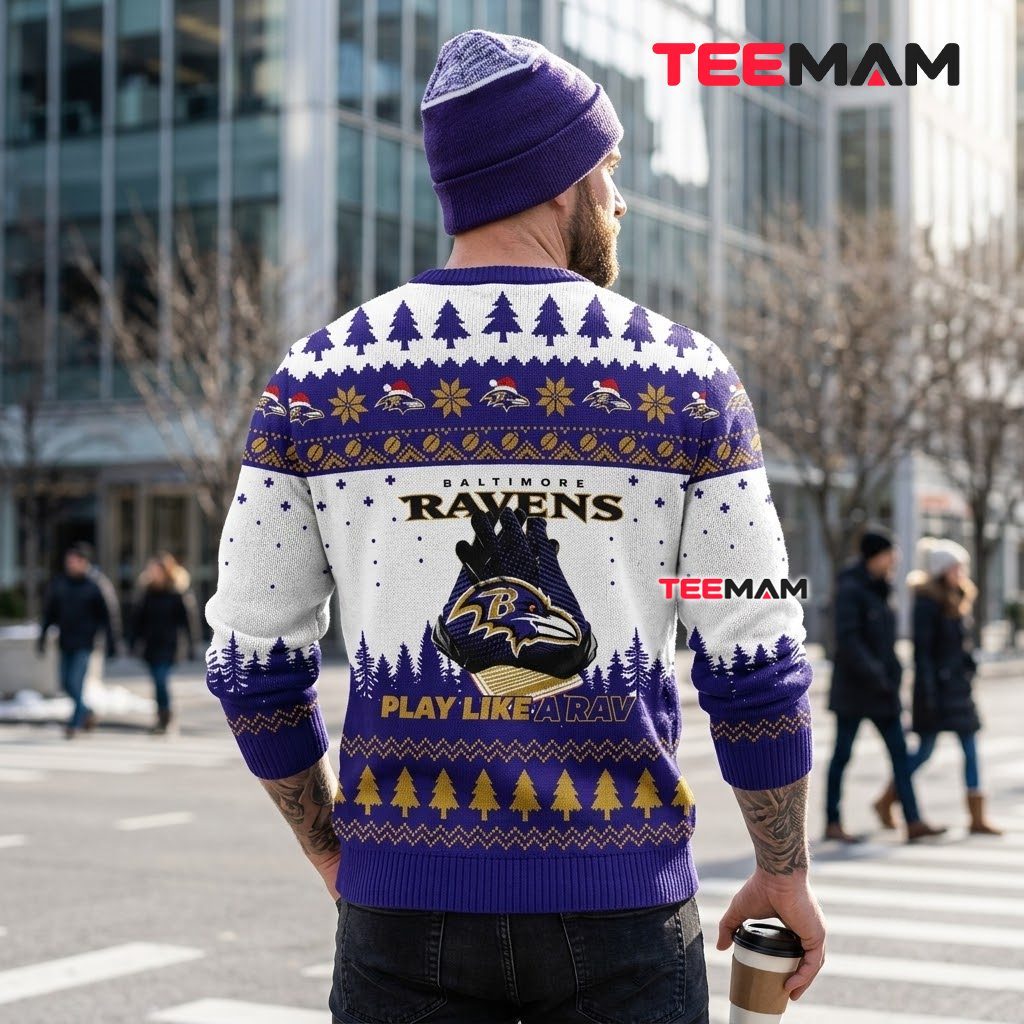Baltimore Ravens Ugly Sweater Christmas Mark Andrews Player Design Version 3 Baltimore Ravens Ugly Sweater Christmas Mark Andrews Player Design Version 3