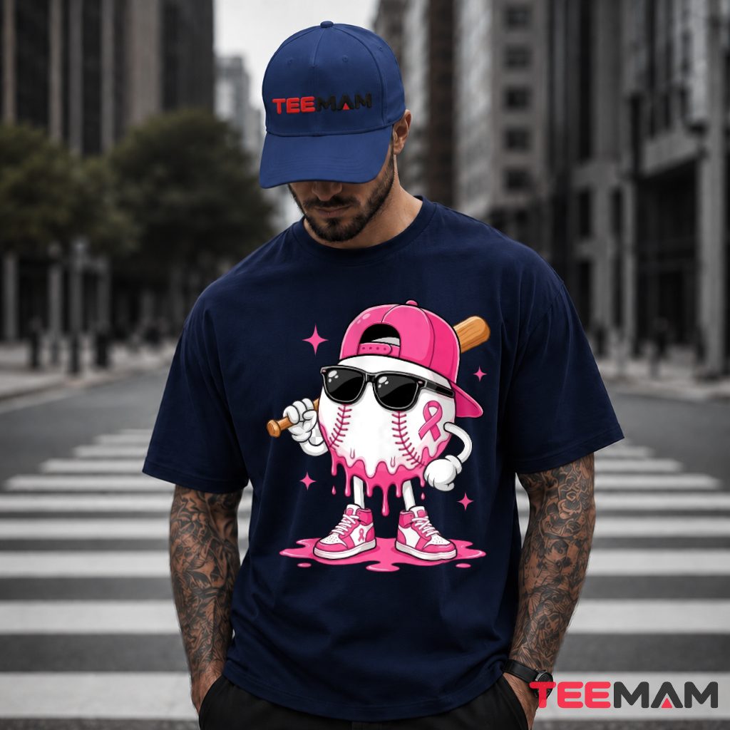 Baseball Sunglasses Cap Pink Ribbon T-Shirt