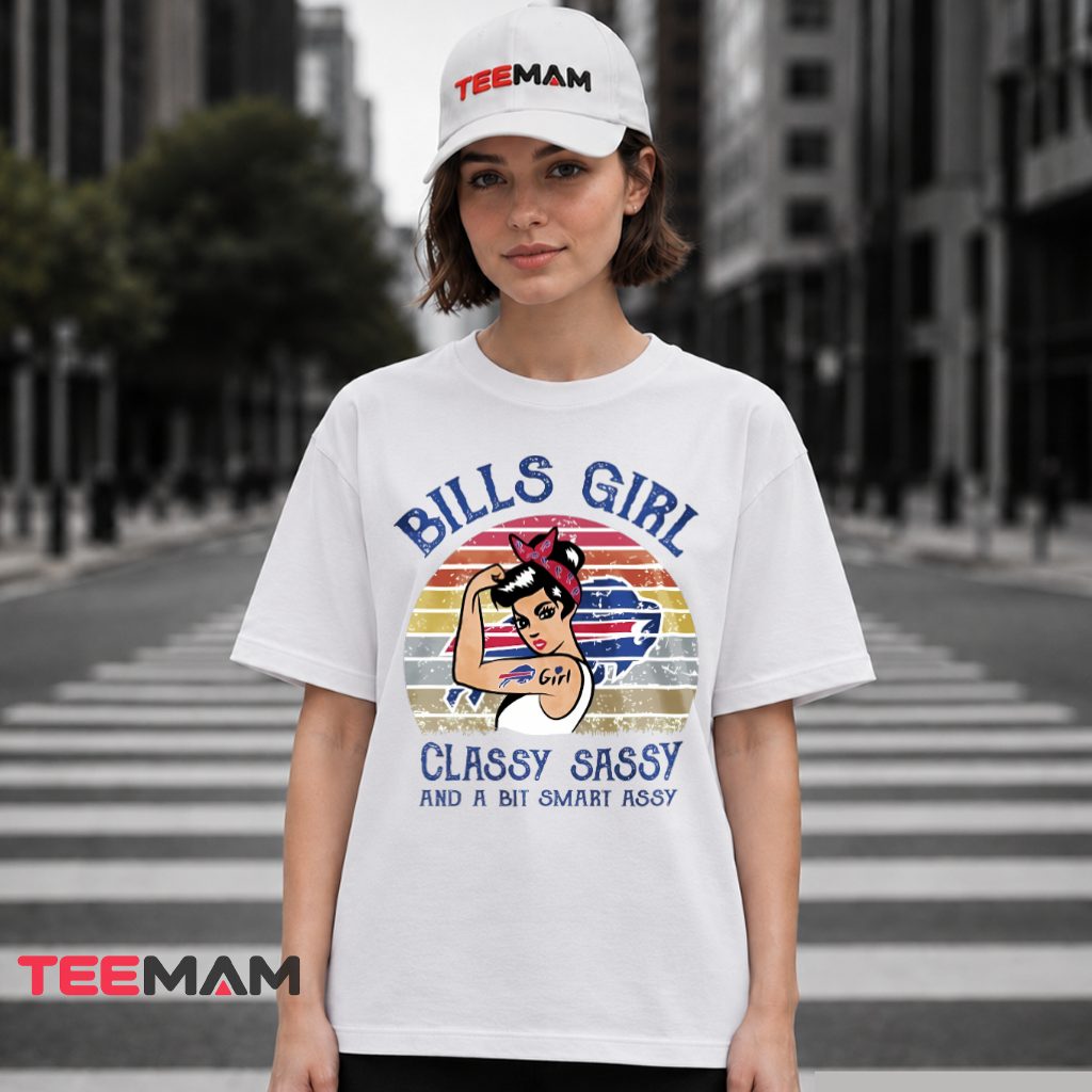 Bills Girl Rosie Riveter Strong Football T-Shirt