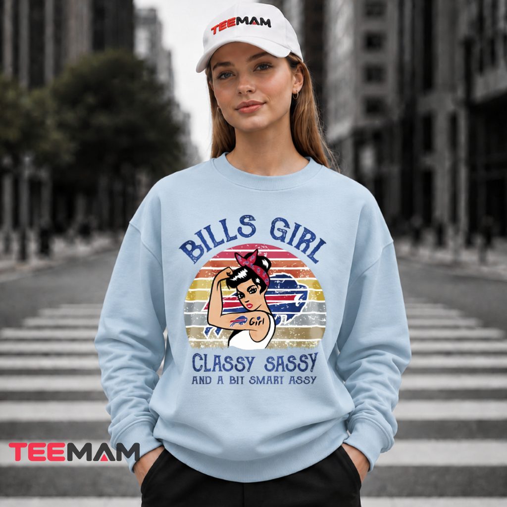 Bills Girl Rosie Riveter Strong Football Long Sleeve Bills Girl Rosie Riveter Strong Football Long Sleeve