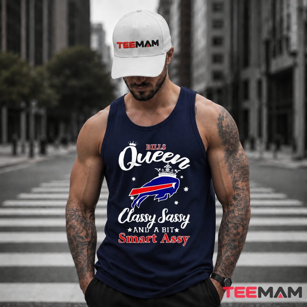 Bills Queen Classy Sassy Crown Football Tank Top Bills Queen Classy Sassy Crown Football Tank Top