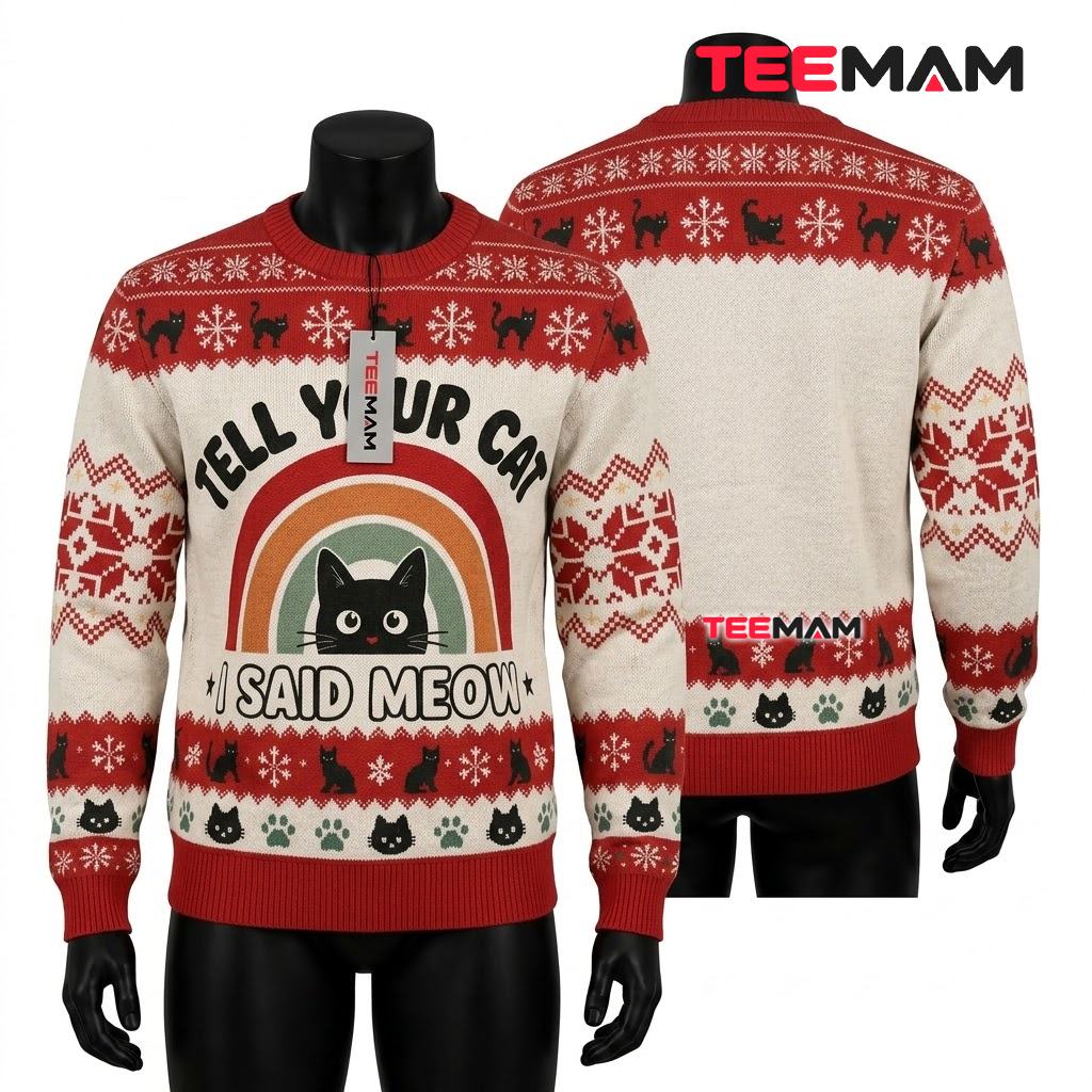 Cat Riding Dinosaur Ugly Christmas Sweater This Is An Outrage Cat Riding Dinosaur Ugly Christmas Sweater This Is An Outrage