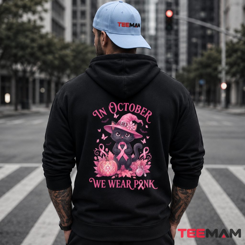 Black Cat Witch Hat Pumpkin Potion Pink Hoodie Black Cat Witch Hat Pumpkin Potion Pink Hoodie