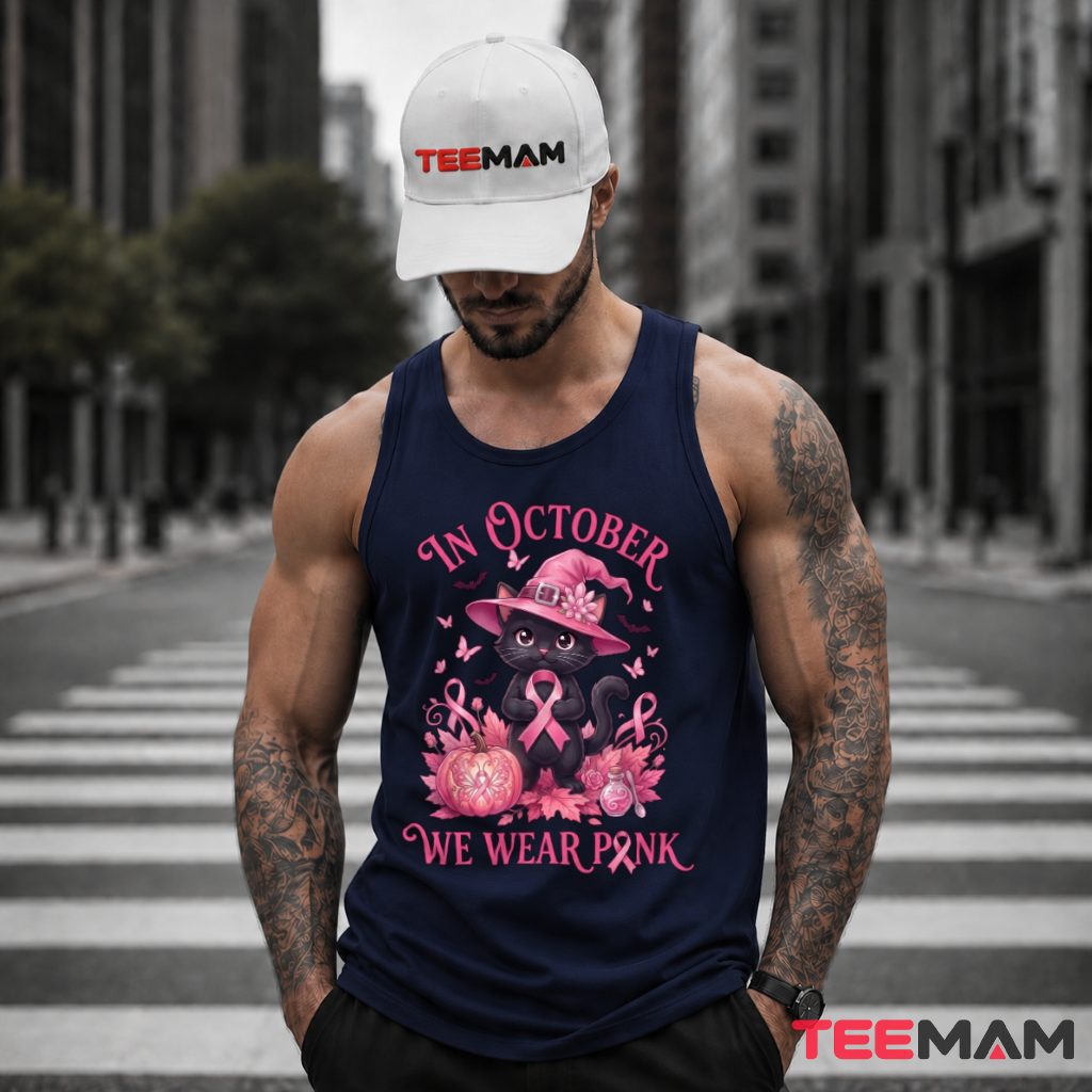 Black Cat Witch Hat Pumpkin Potion Pink Tank Top Black Cat Witch Hat Pumpkin Potion Pink Tank Top