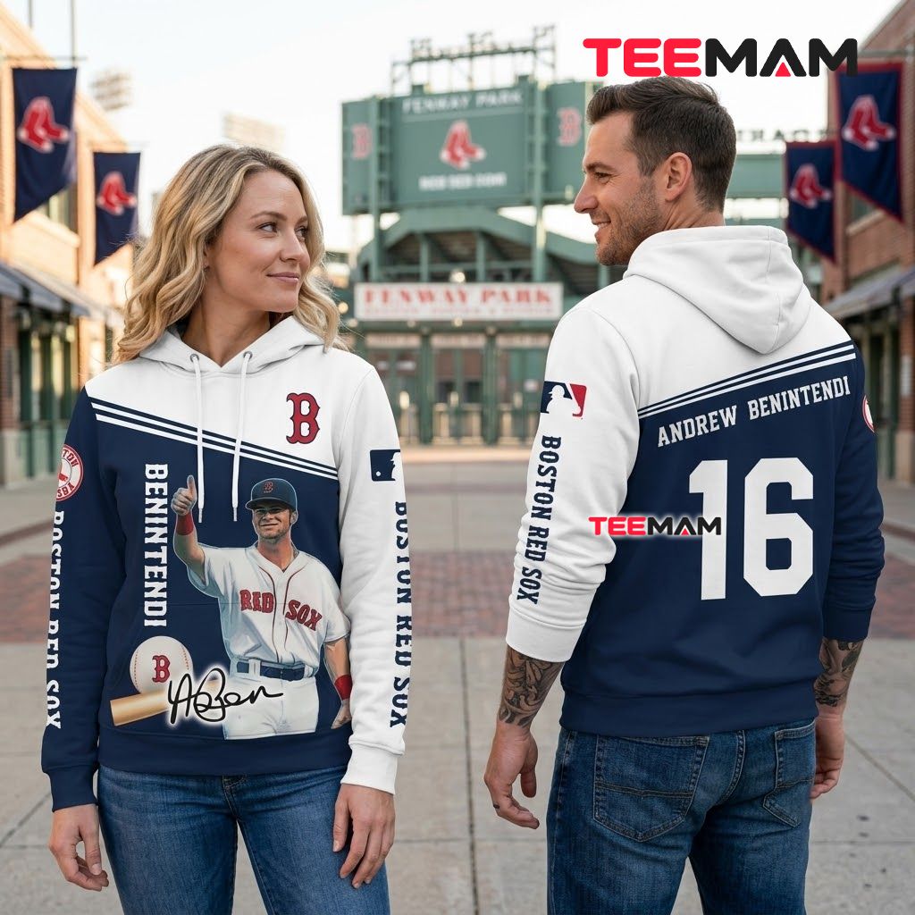 Boston Red Sox 3D Hoodie Andrew Benintendi Back Boston Red Sox 3D Hoodie Andrew Benintendi Back