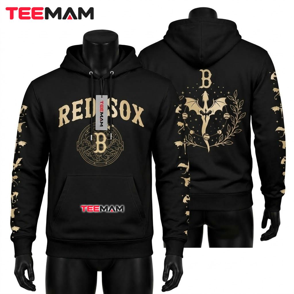 Boston Red Sox 3D Hoodie Fourth Wing Front