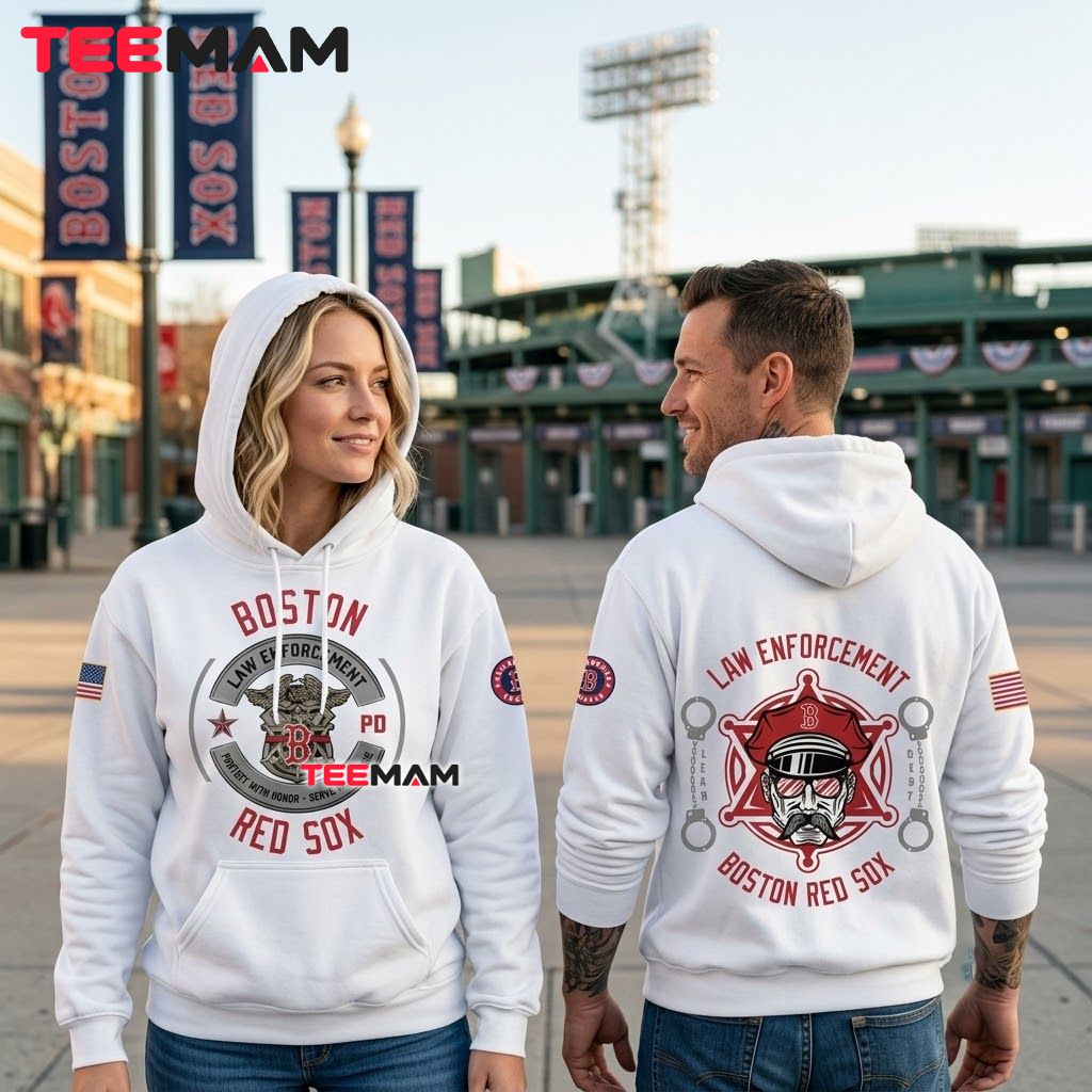 Boston Red Sox 3D Hoodie Law Enforcement Back Boston Red Sox 3D Hoodie Law Enforcement Back