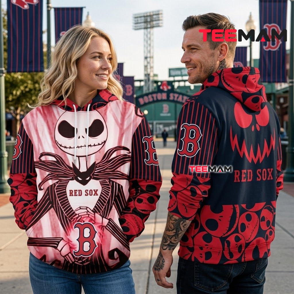 Boston Red Sox 3D Hoodie Nightmare Skull Back Boston Red Sox 3D Hoodie Nightmare Skull Back